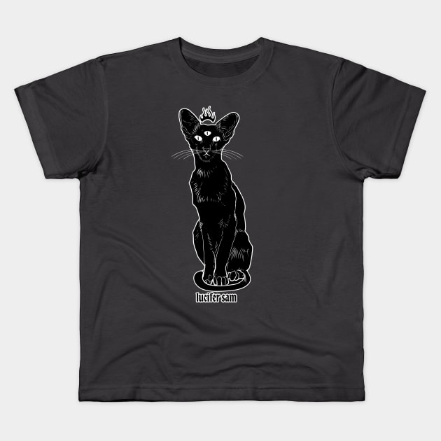 Lucifer Sam Kids T-Shirt by Harley Warren